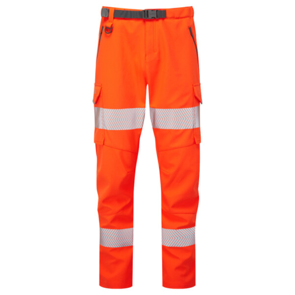 Landcross Leo EcoViz Stretch Work Trouser - Orange Thumbnail